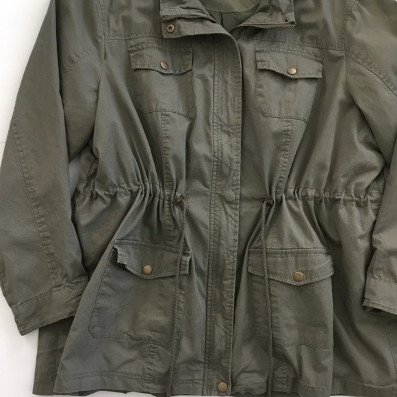New Look Utility Jacket Cargo Army Green Size 2X - Picture 5 of 10